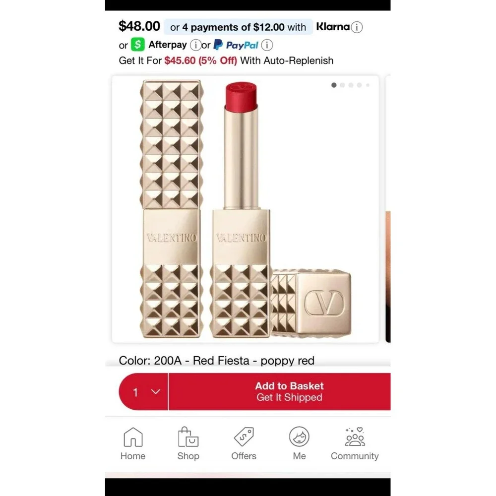 Valentino Spike Buttery Matte Lipstick